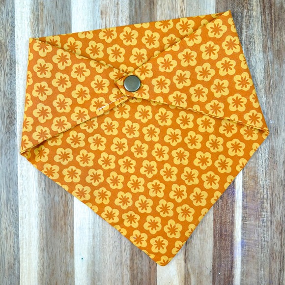 Spring O Flowers Dog Bandana | Premium, handmade, snap button - Picture 2 of 8